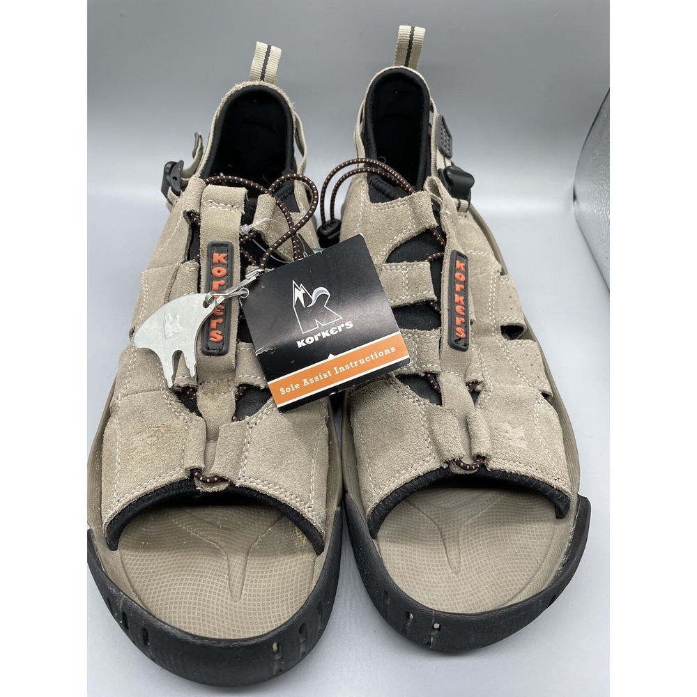 KORKERS Swift Golf Sandals Interchangeable Soles‎ Leather Adjustable Men Size 13